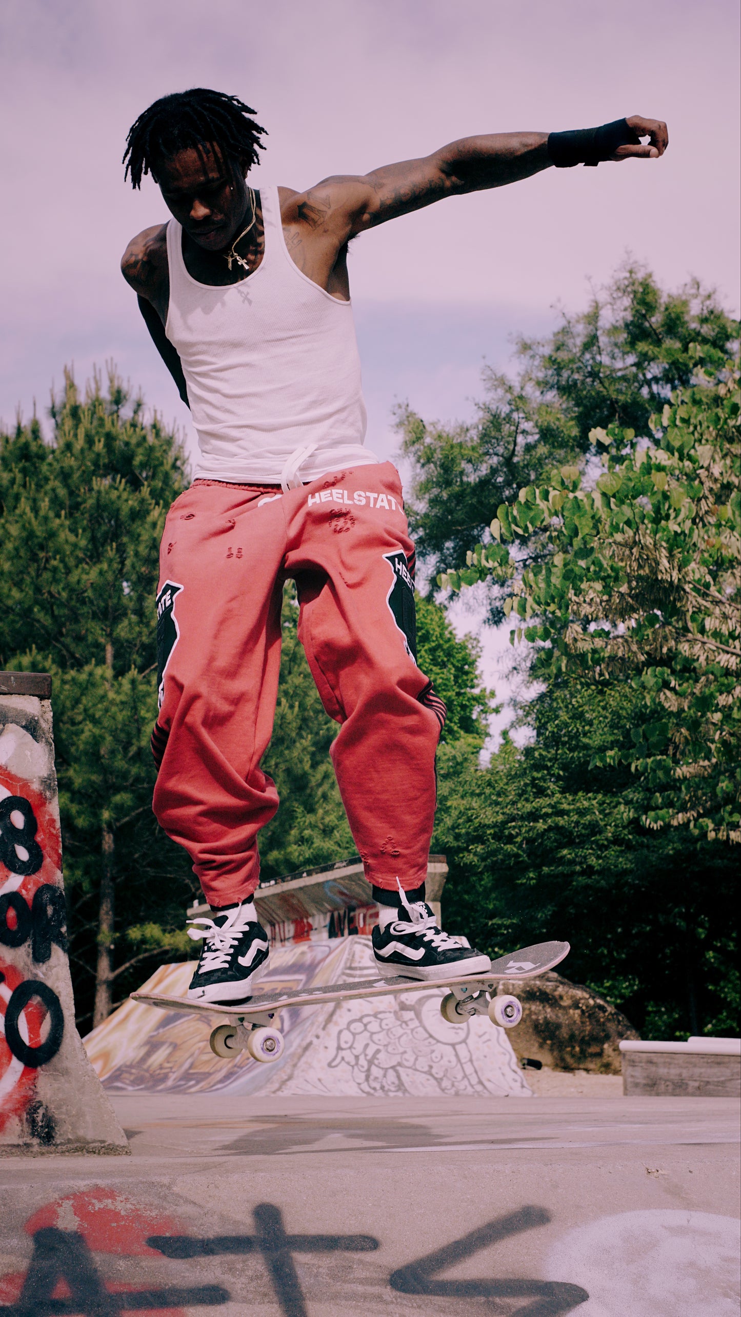 Crimson Red Highway Sweats